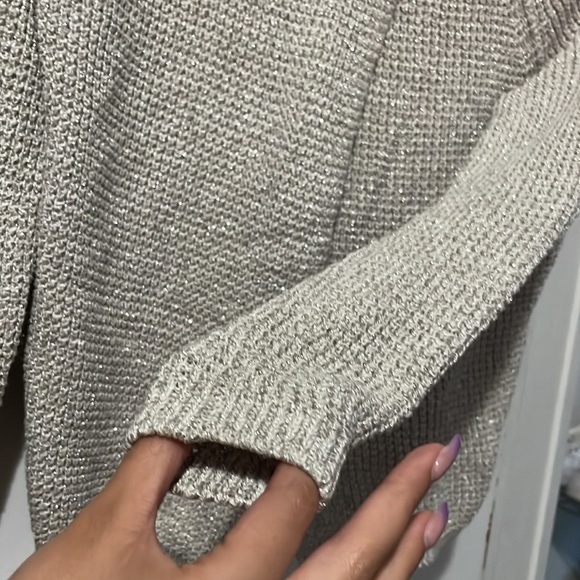 Sparkly Woven Sweater Rachel Rachel Roy with open back cut - Picture 4 of 5